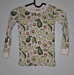 Little Sleepies Avacado Theme Pajamas Sleepwear Set 3T